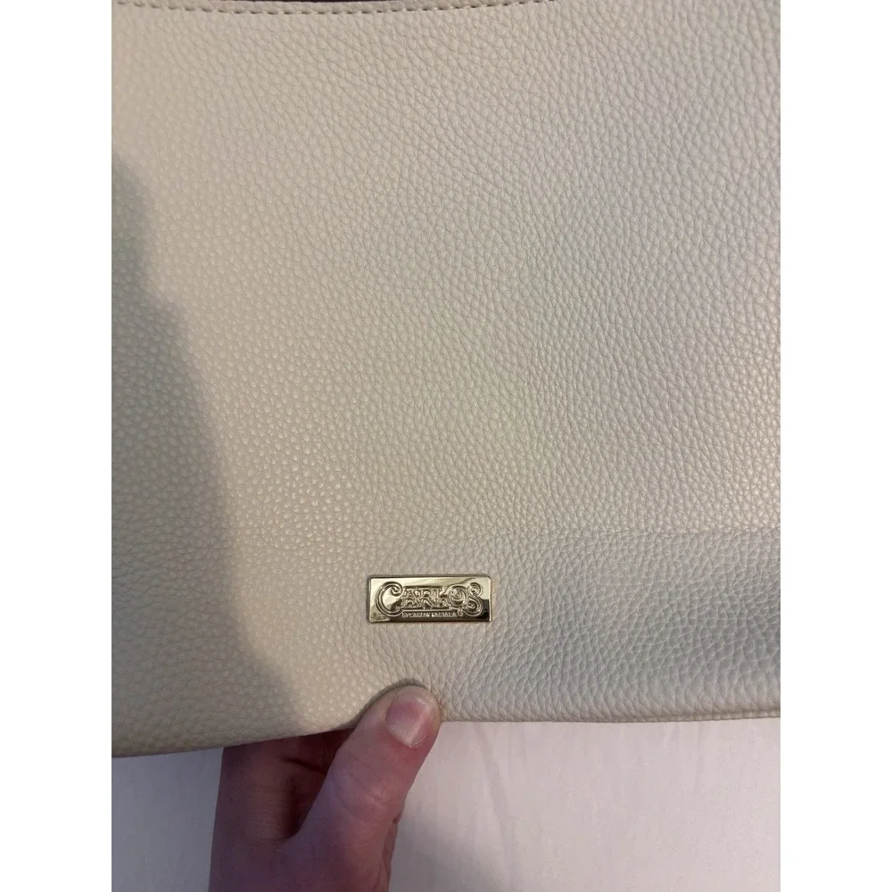 Carlos Santana Top Zip Crossbody Cream / Diamond Back Satchel Bag‎